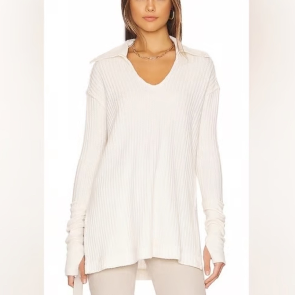 Free People Raymond Waffle Knit Sweater